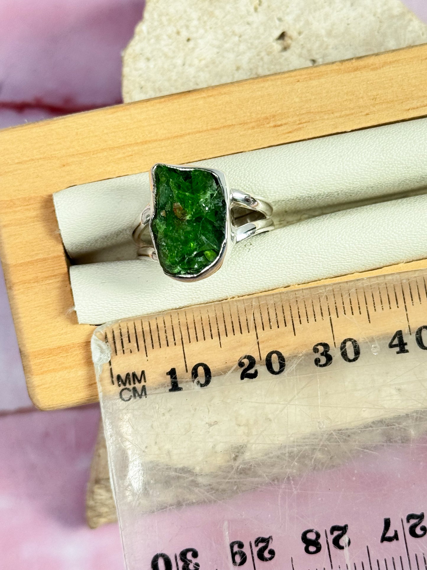 Chrome Diopside Ring - Size 6