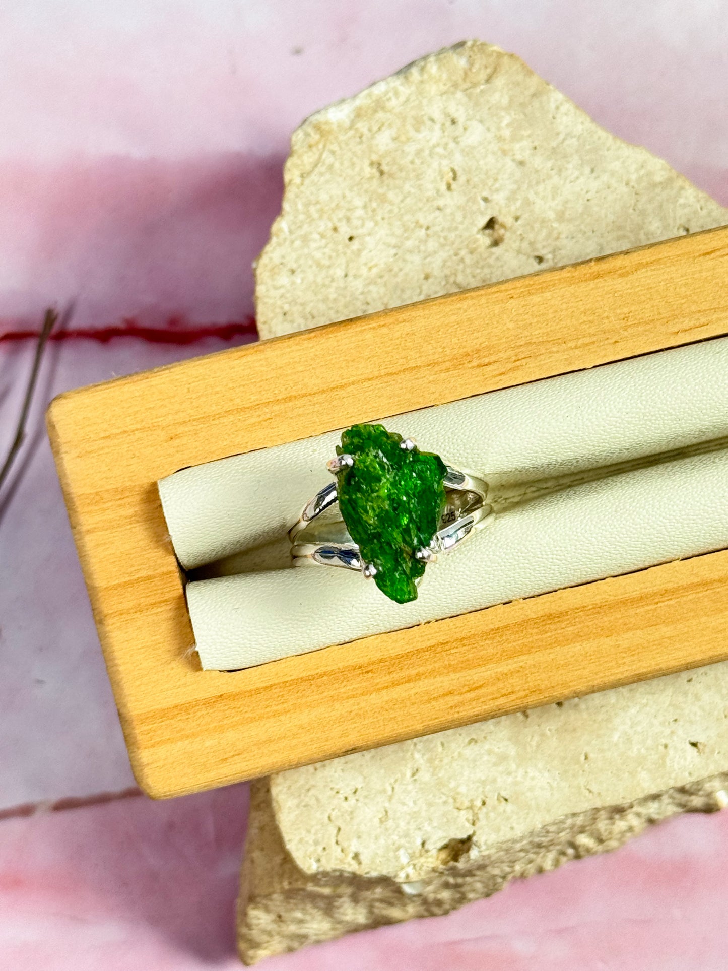 Chrome Diopside Ring - Size 6