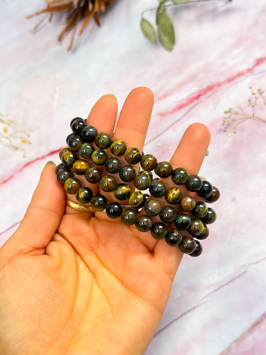 Blue and Gold Tigers Eye Bracelets