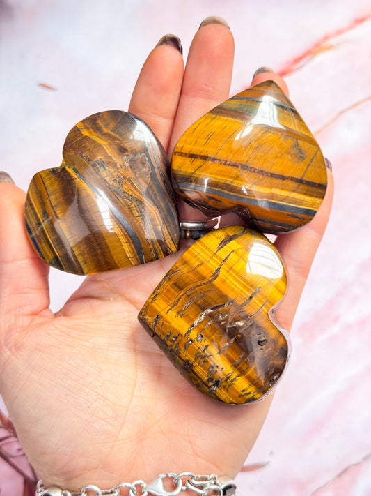 Tiger Eye Hearts