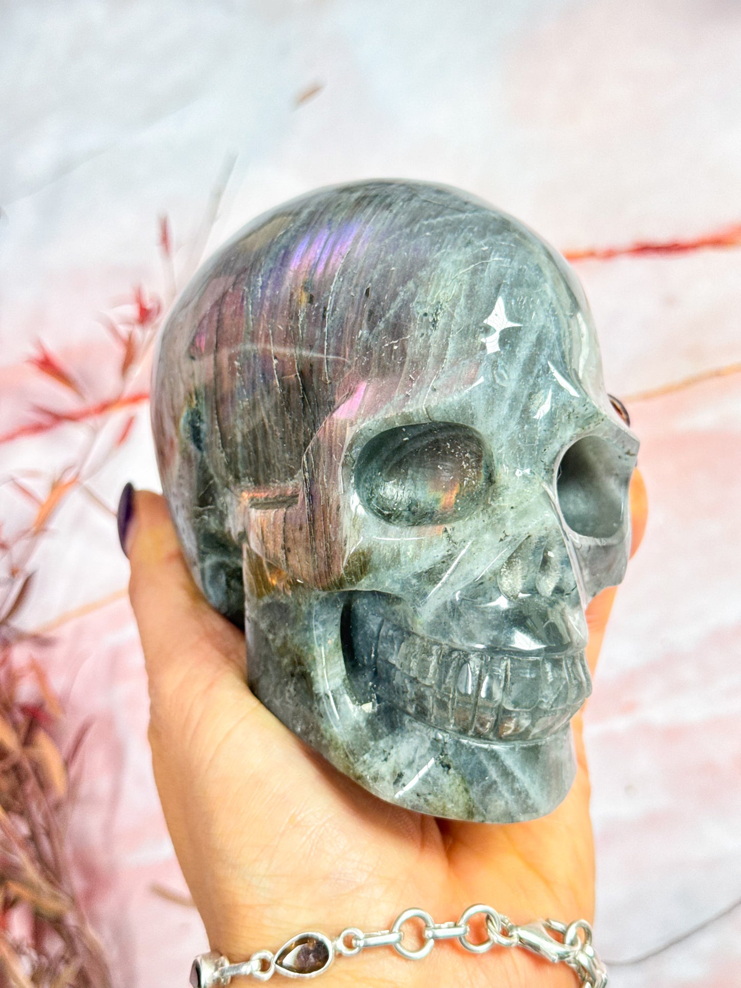 Purple Labradorite Skull