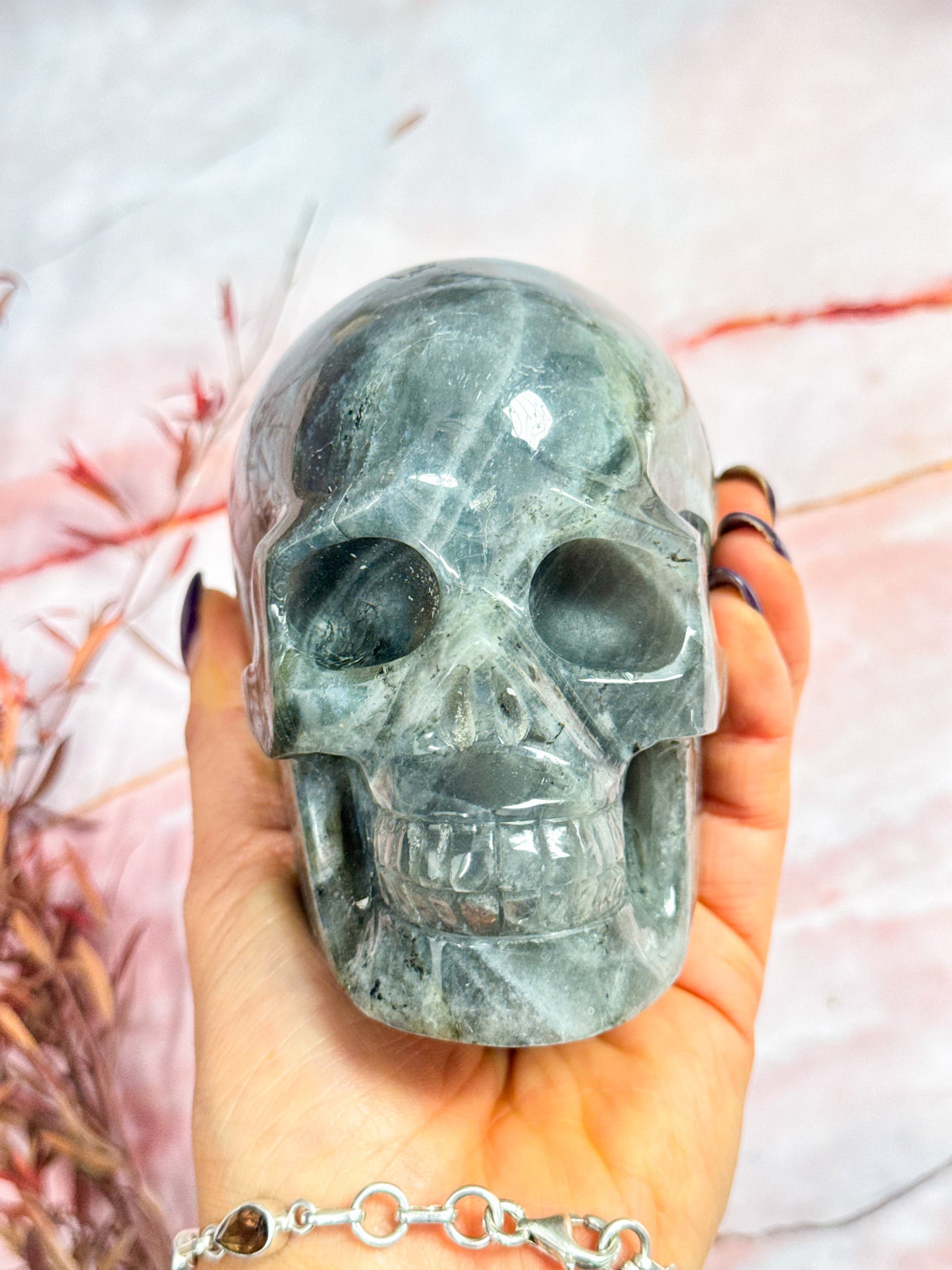 Purple Labradorite Skull