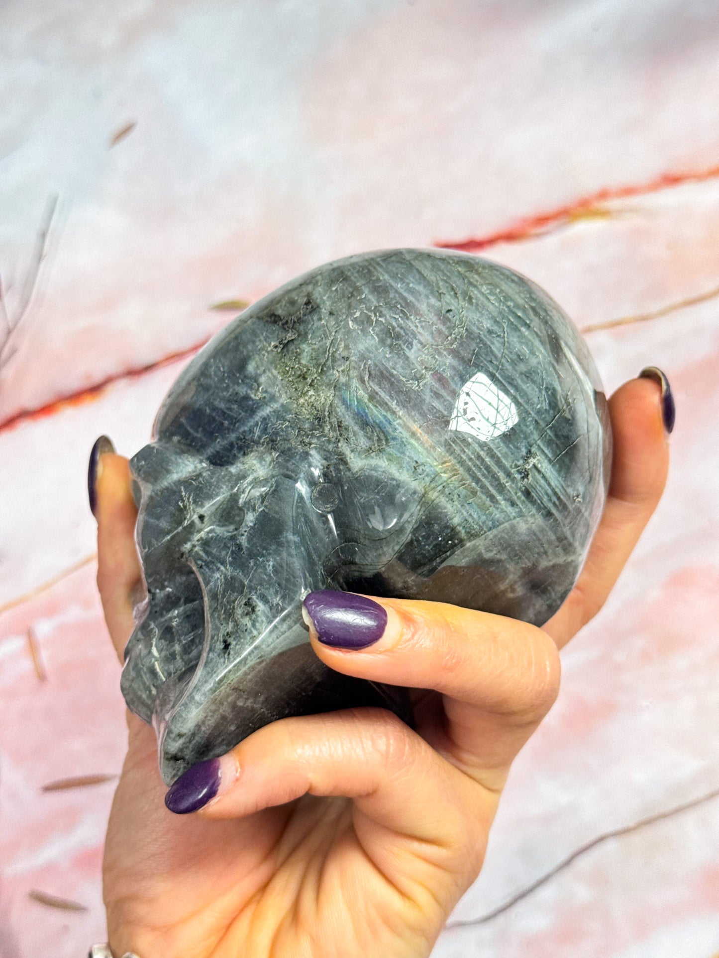 Purple Labradorite Skull