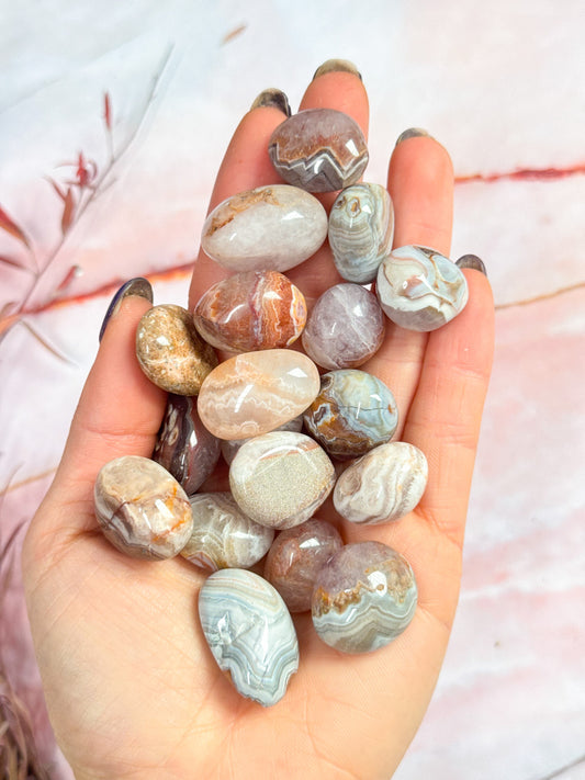 Amethyst and Crazy Lace Agate Tumbles