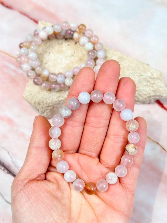 Flower Agate Bracelets