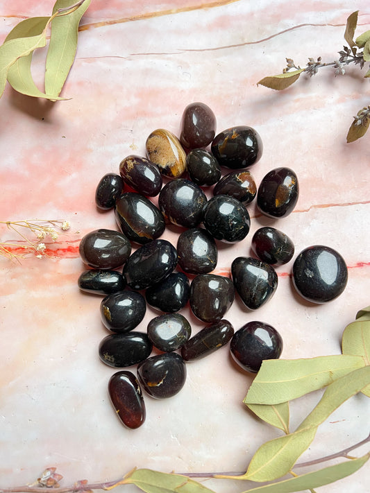 Blue Amber Tumbles