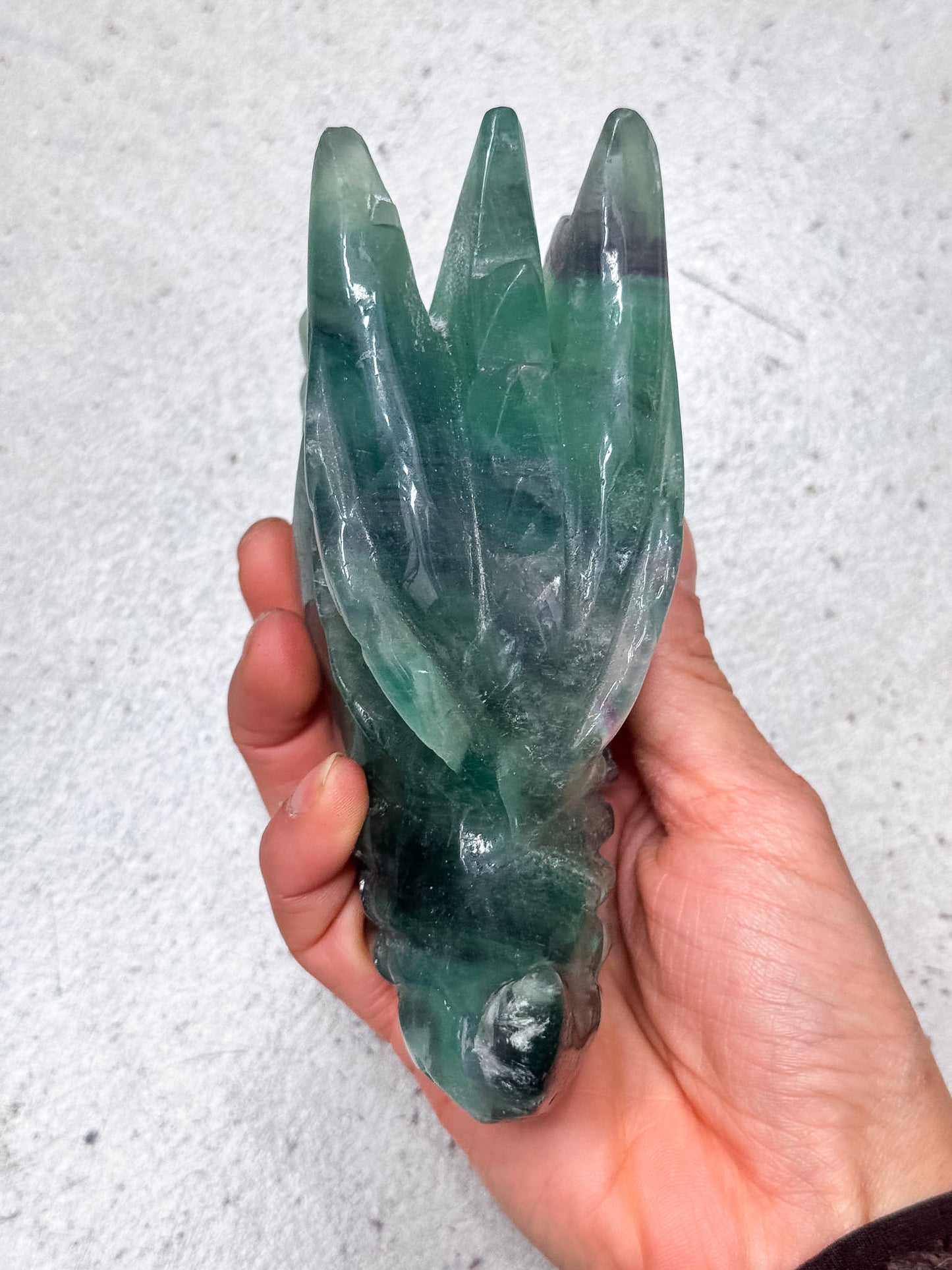 Green Fluorite Dragon Head