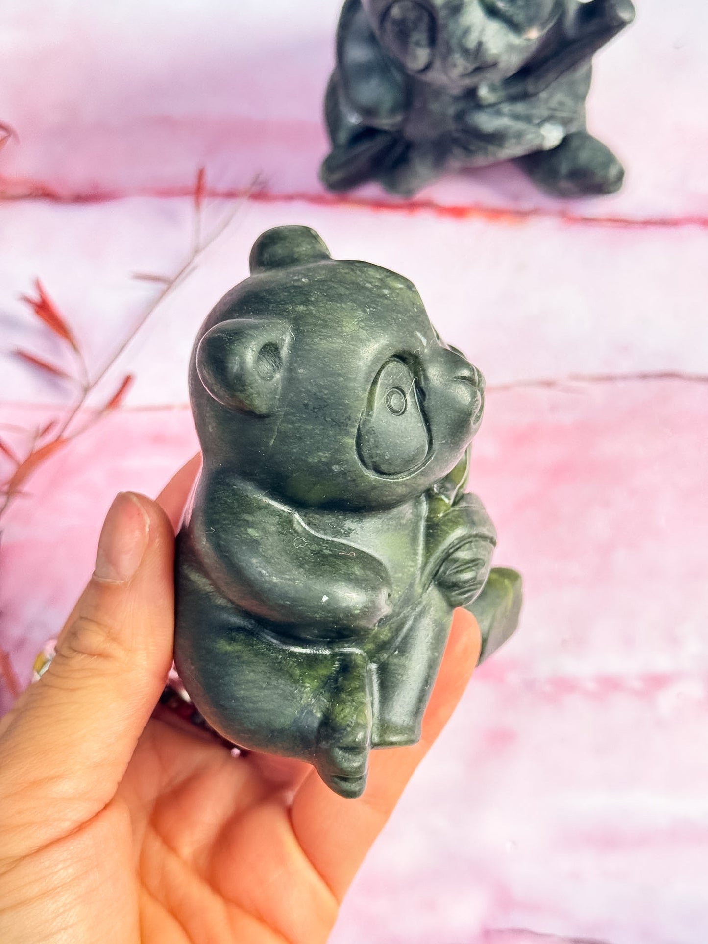 Serpentine Panda Carvings