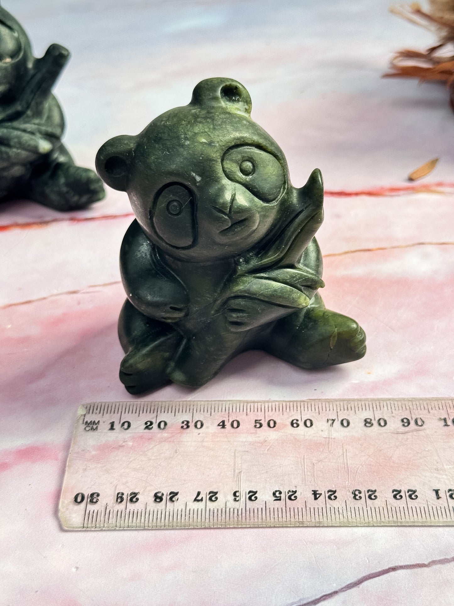 Serpentine Panda Carvings