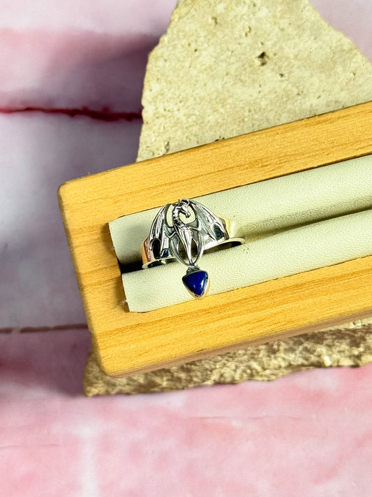 Lapis Lazuli Dragon Ring - Size 8