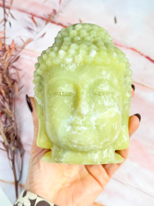 Yellow Serpentine Guan Yin Carving #1