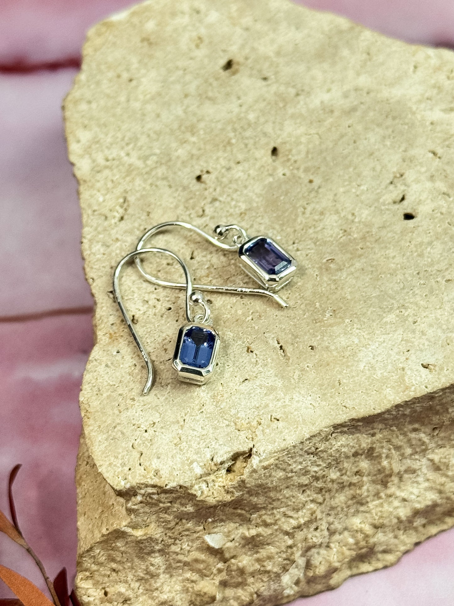 Rare Tanzanite Faceted Earrings