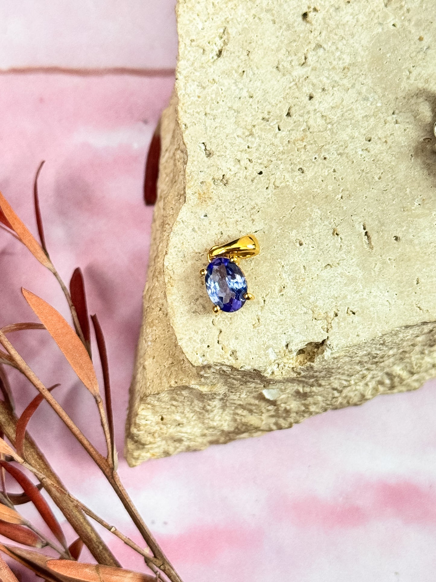 Rare Tanzanite Faceted Dainty Pendants