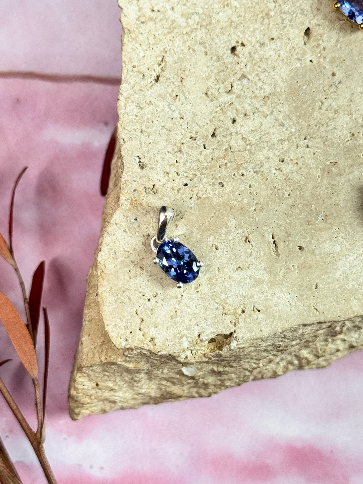 Rare Tanzanite Faceted Dainty Pendants