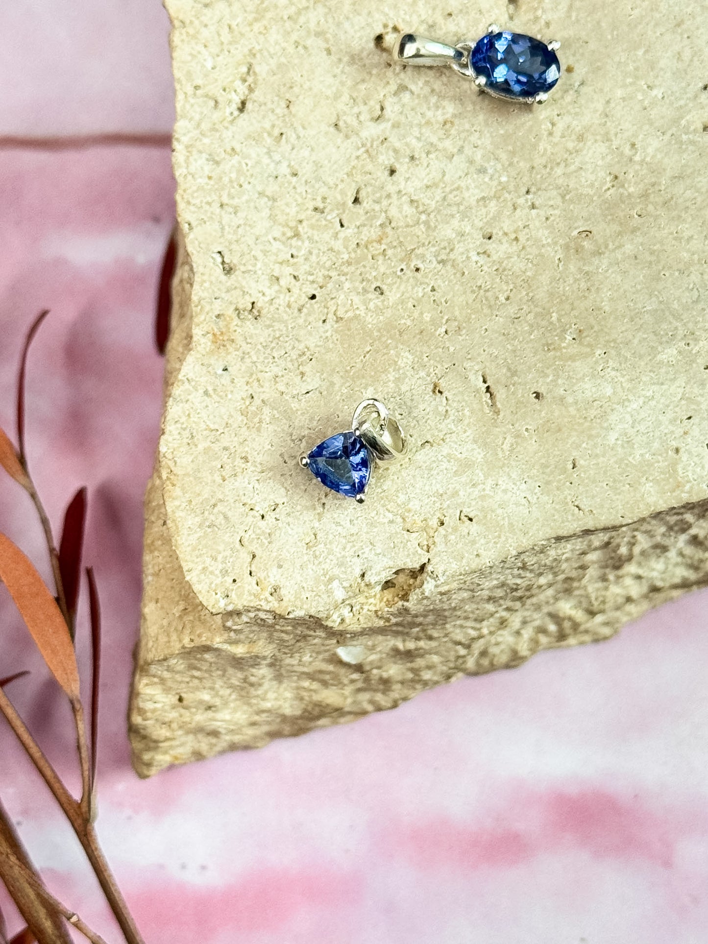 Rare Tanzanite Faceted Dainty Pendants