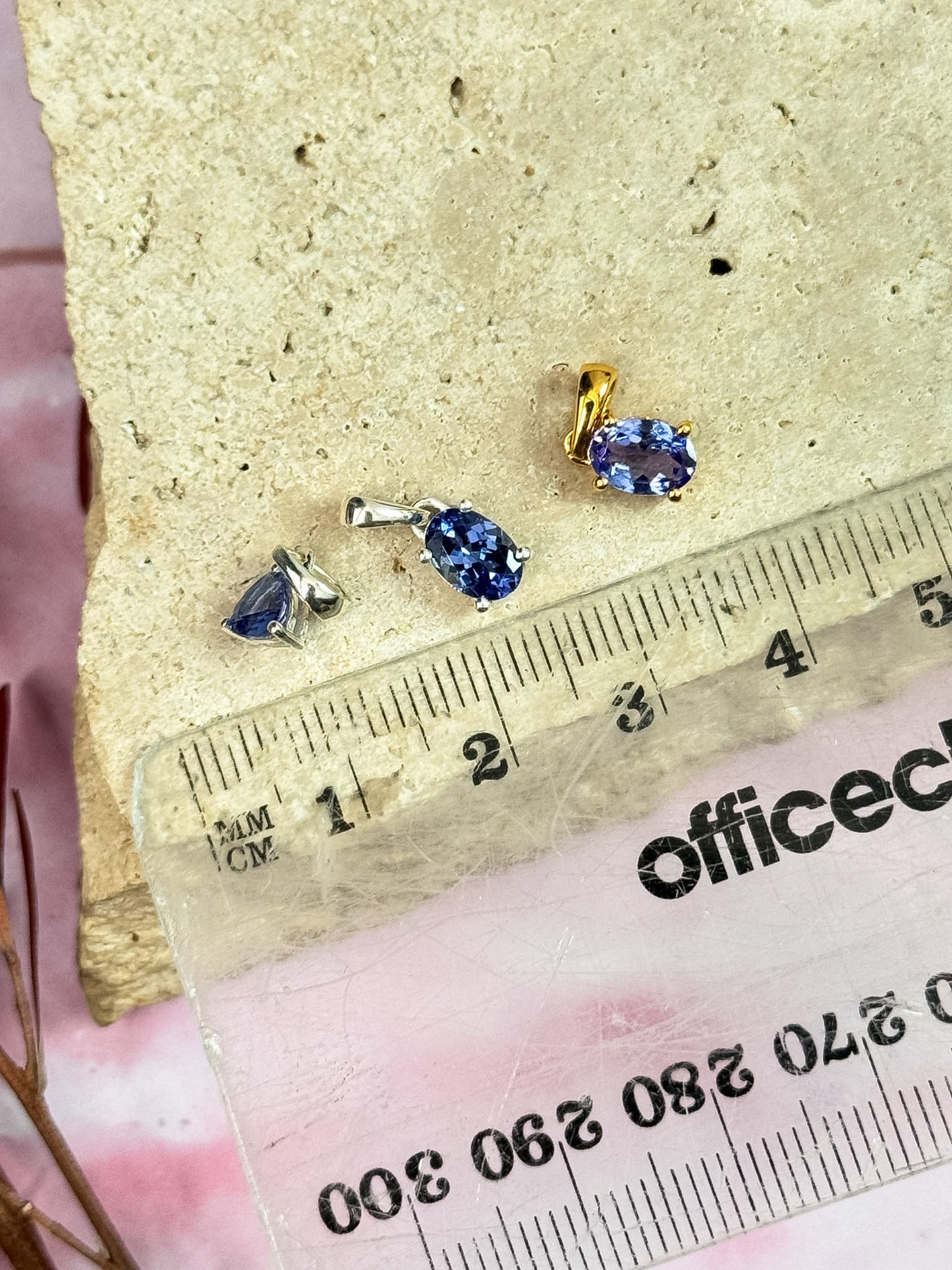 Rare Tanzanite Faceted Dainty Pendants