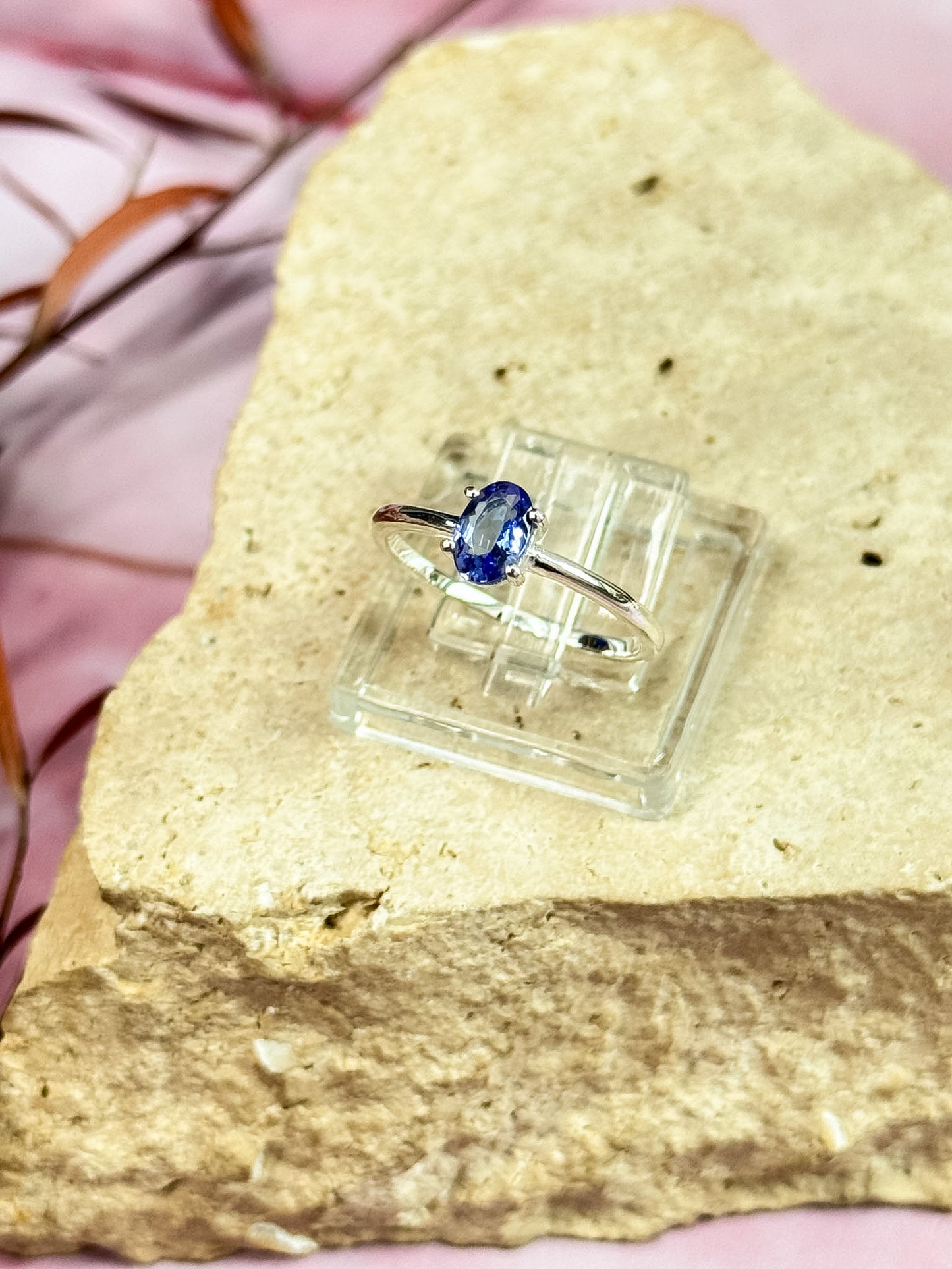 Rare Tanzanite Faceted Dainty Rings