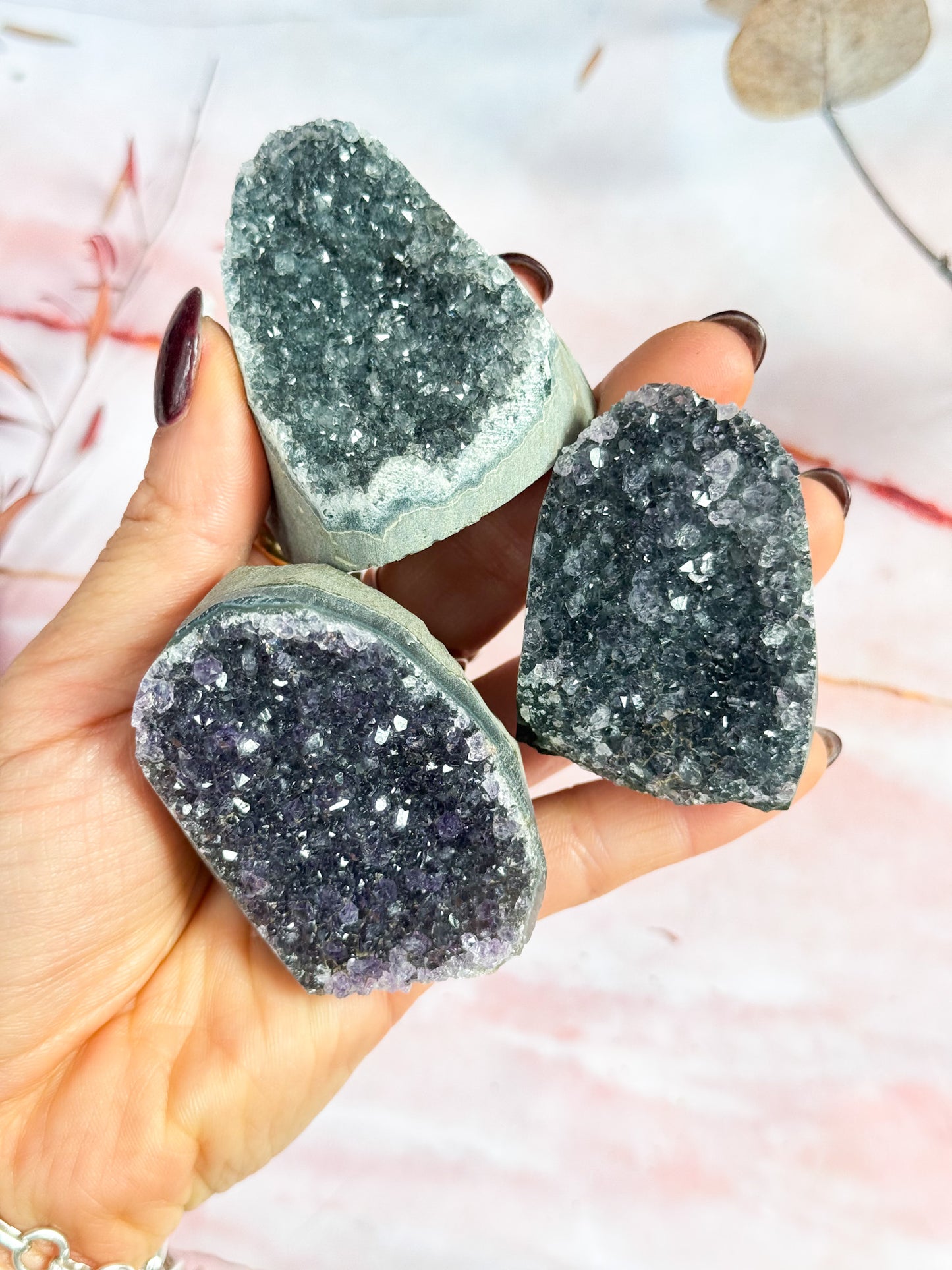 Black Amethyst Clusters