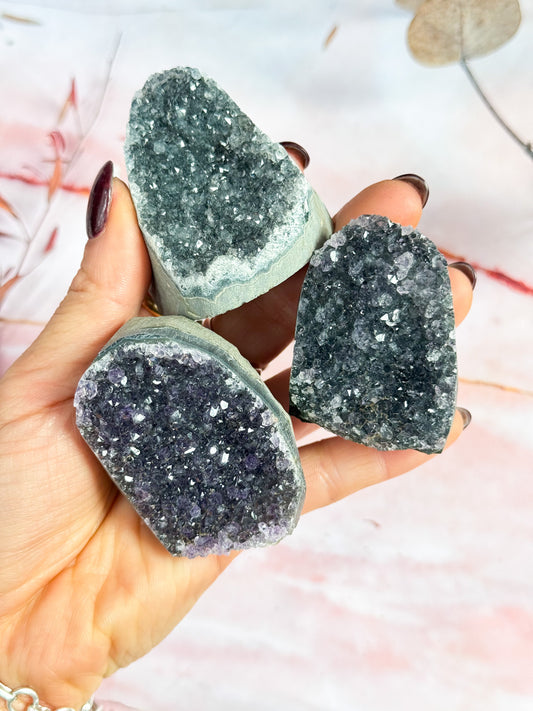 Black Amethyst Clusters