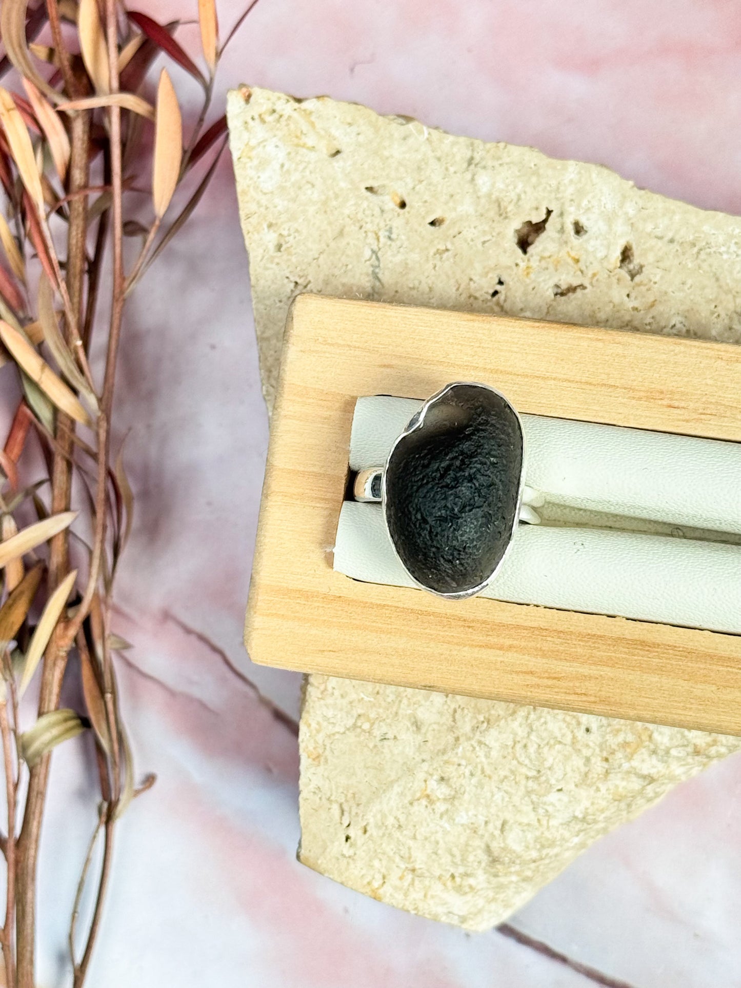 Saffordite 'Tektite' Rings