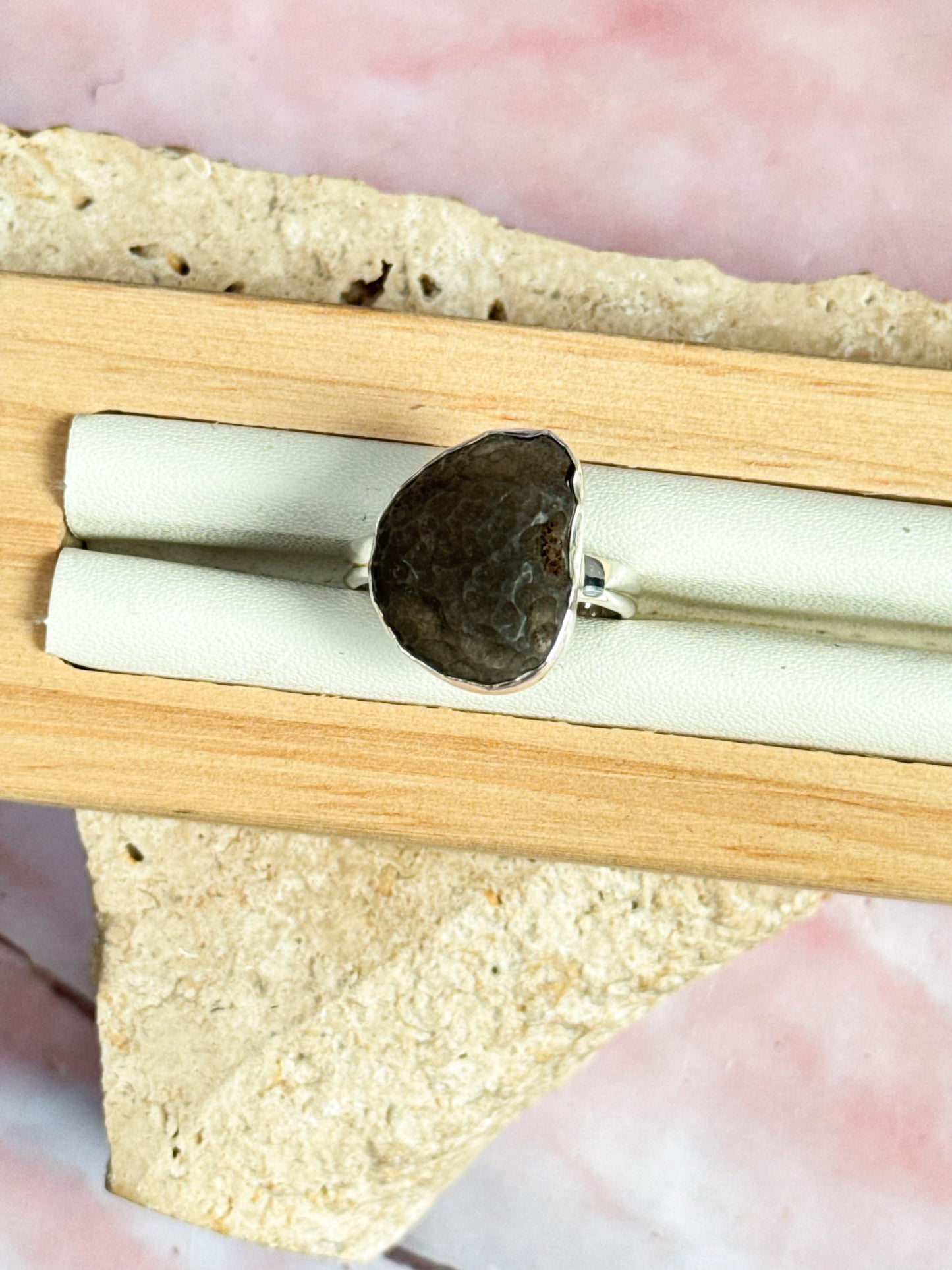 Saffordite 'Tektite' Rings