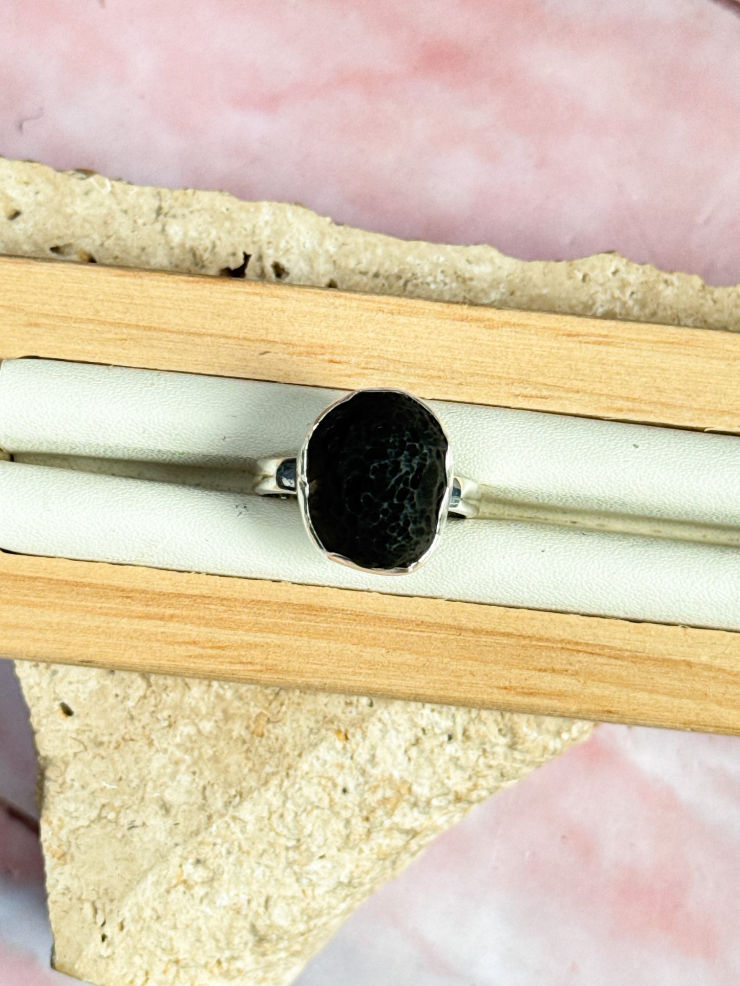 Saffordite 'Tektite' Rings