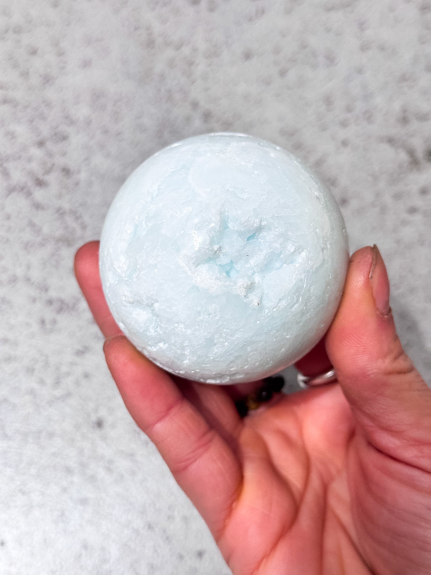 Blue Aragonite Sphere