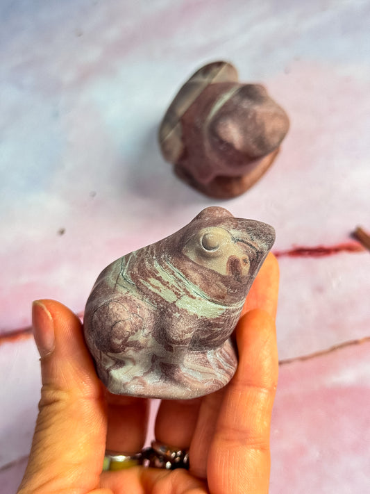 Pink Picture Jasper Frogs