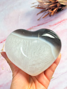 Agate and Quartz Heart