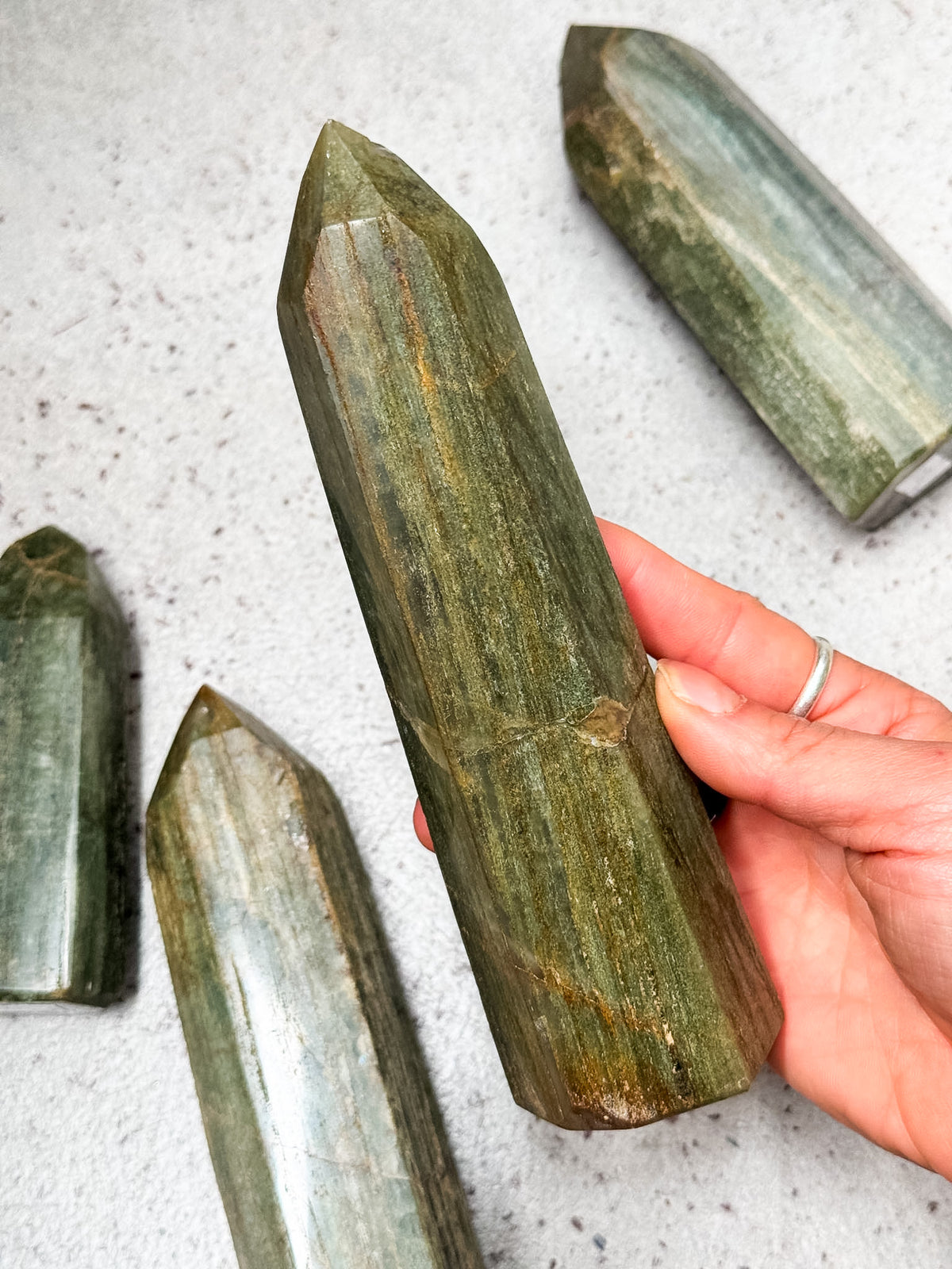 Fuschite in Quartz Towers