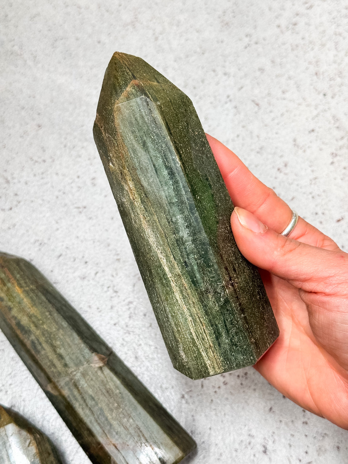 Fuschite in Quartz Towers