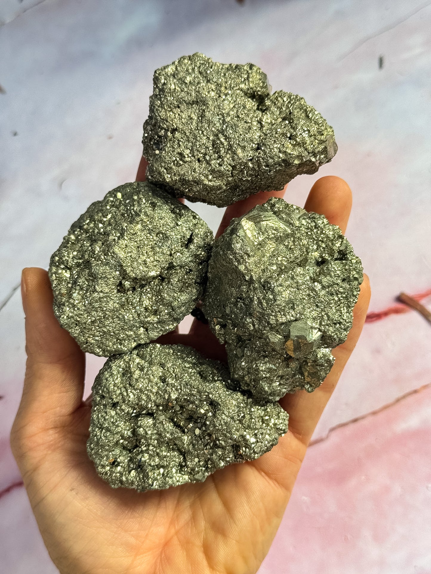 Druzy Pyrite Clusters