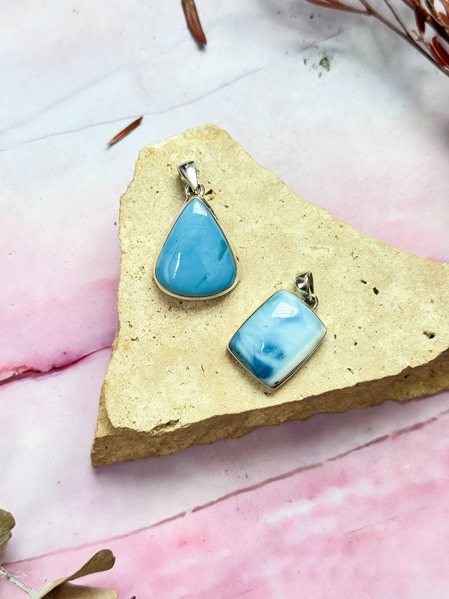 Owyhee Blue Opal Pendants