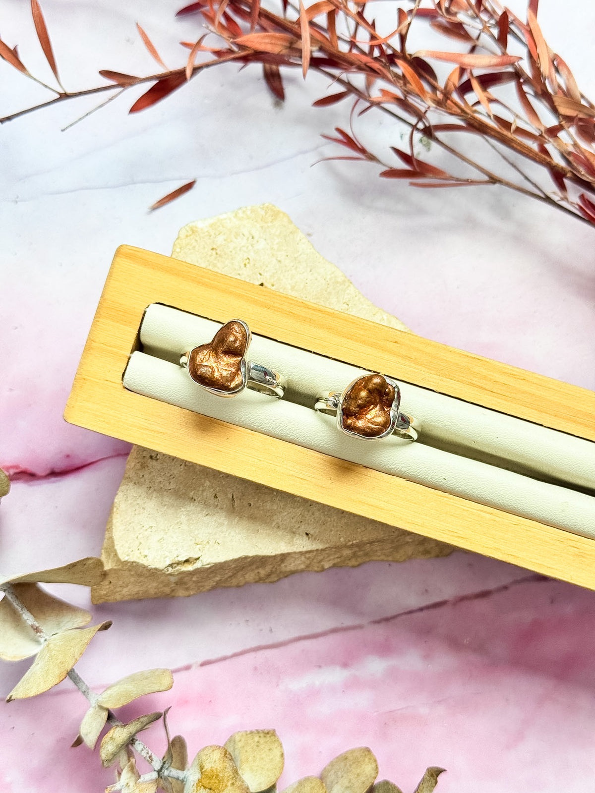 Copper Nugget Rings