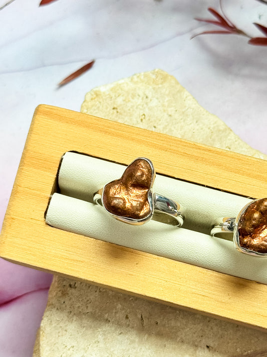 Copper Nugget Rings