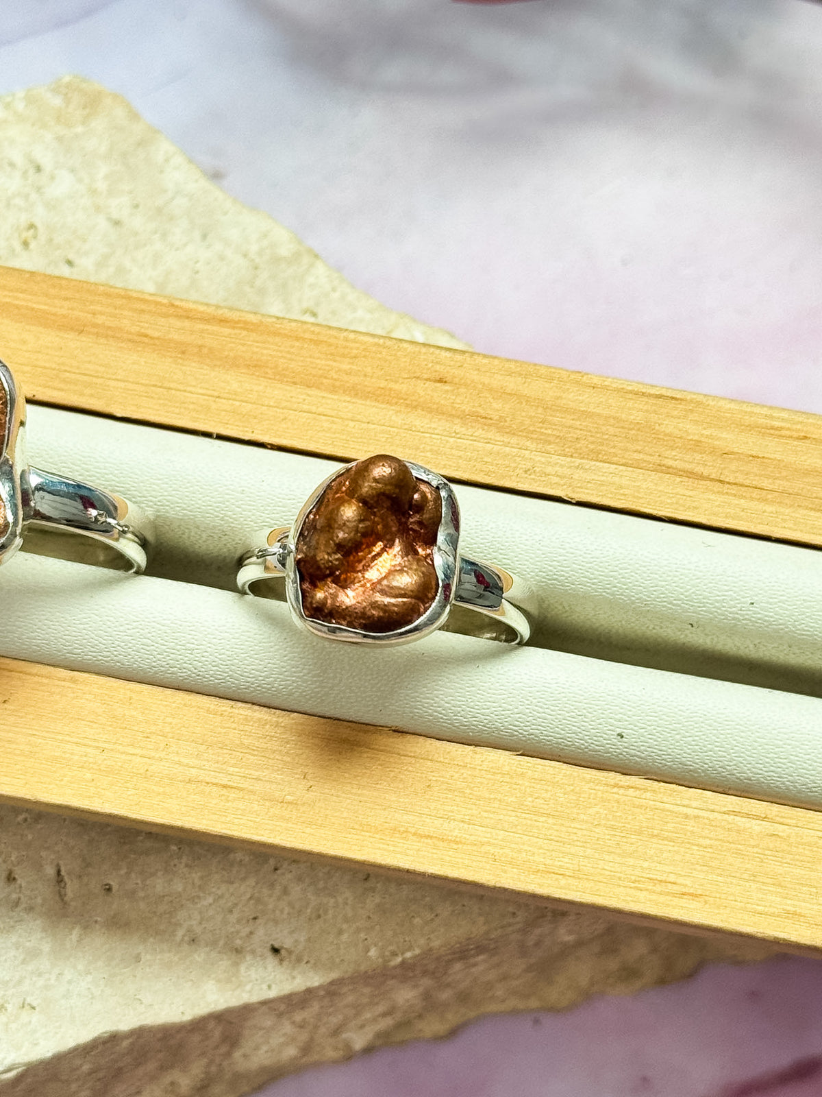 Copper Nugget Rings