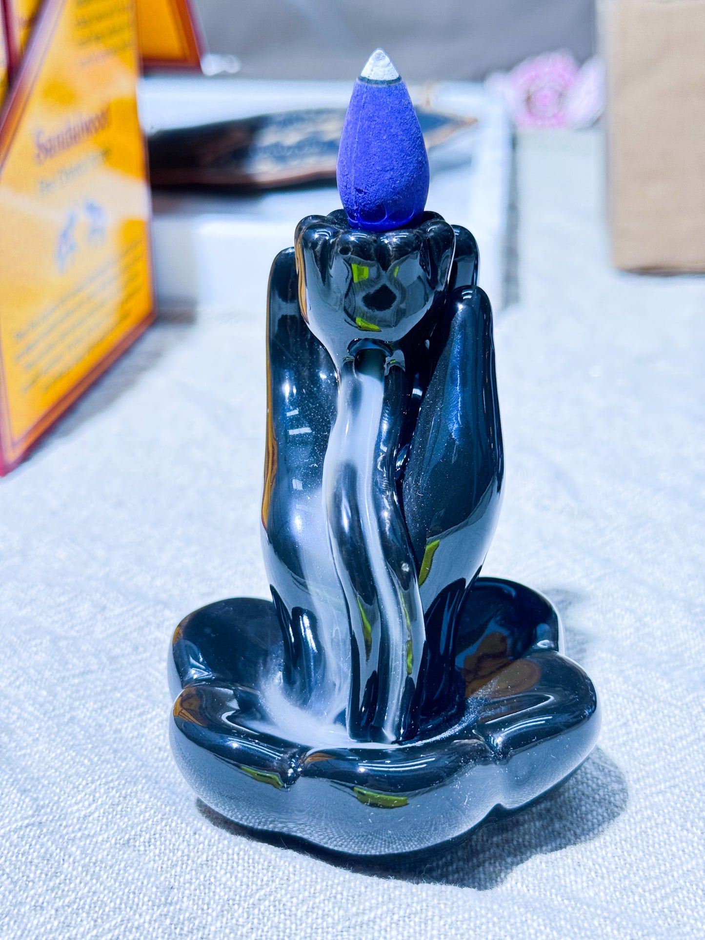 Backflow Incense Holders - Lotus Hand