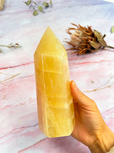 Honey Optical Calcite Tower