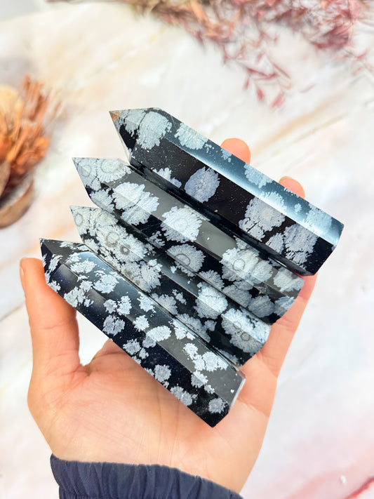 Snowflake Obsidian Points