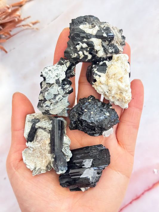 Tourmaline Roughs with Orthoclase and Mica