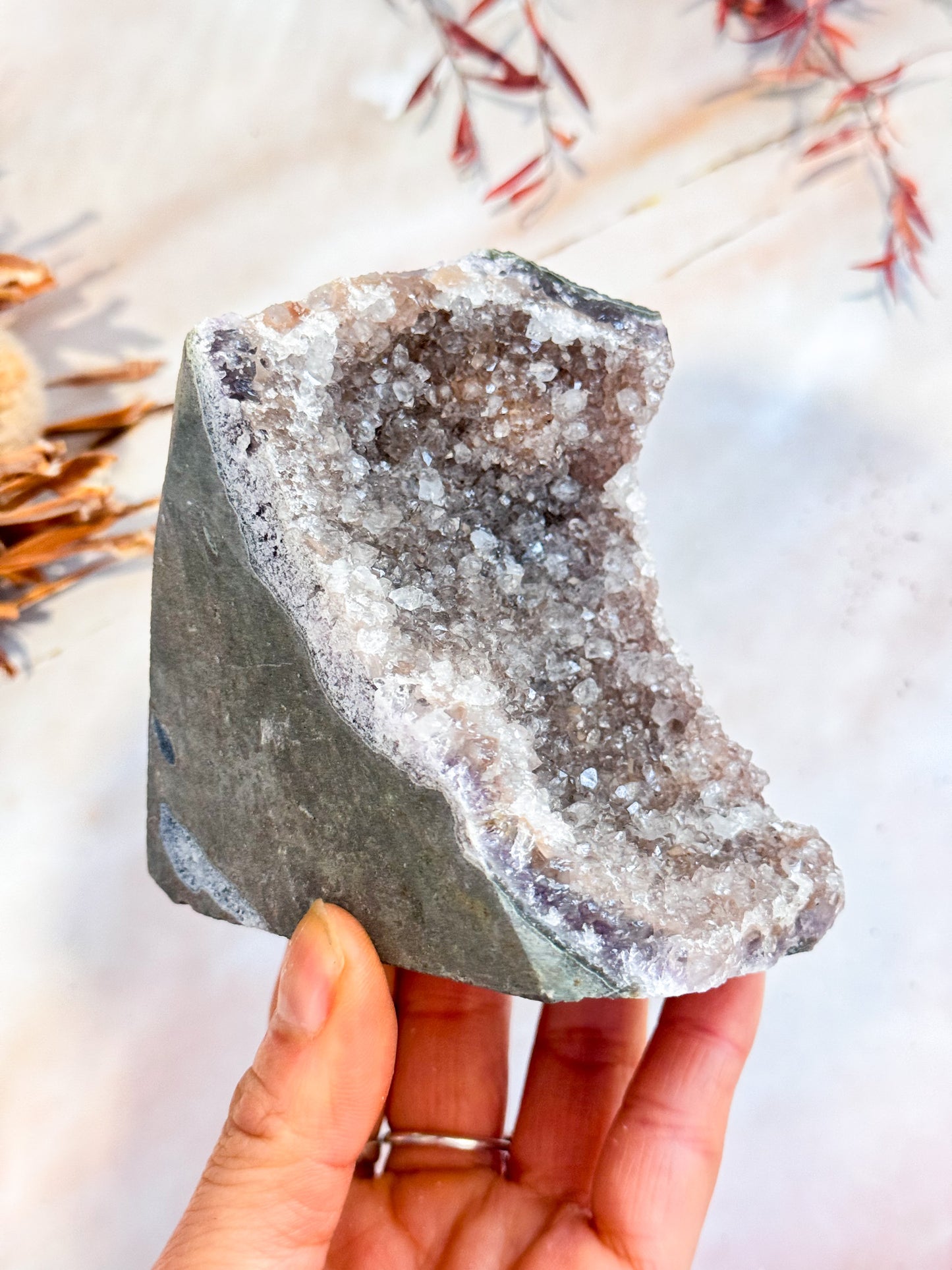 Red Amethyst Cluster