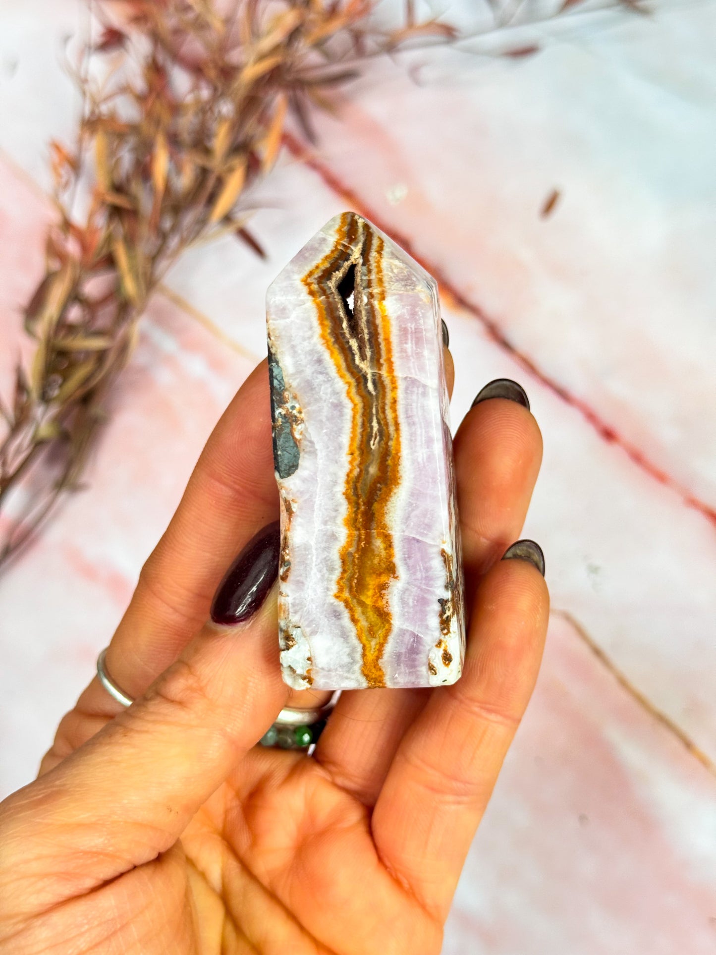 Pink Aragonite Points