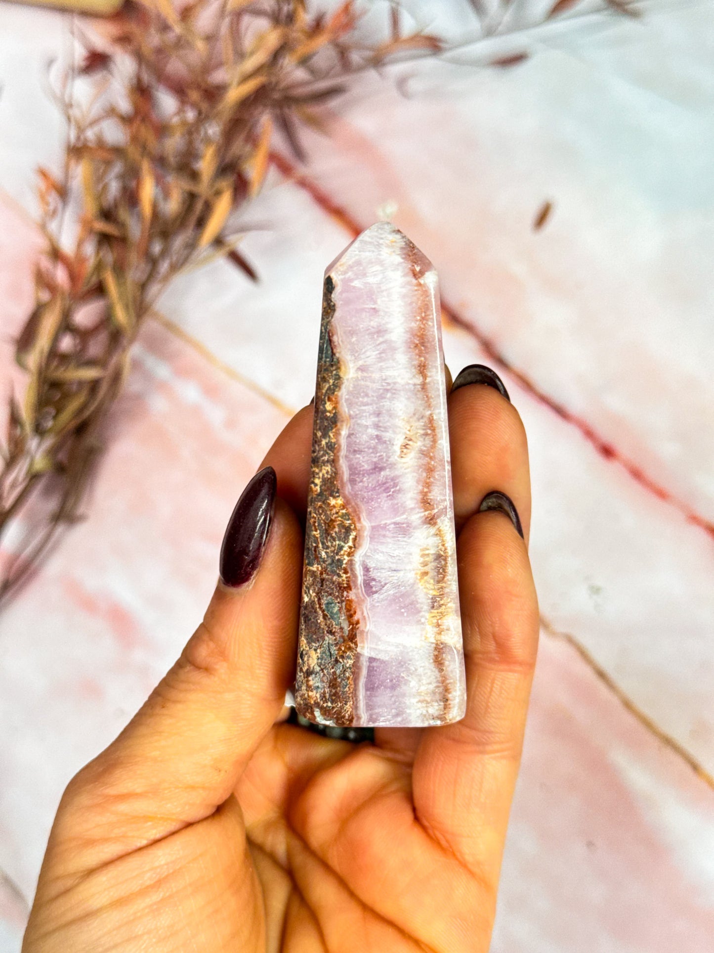 Pink Aragonite Points