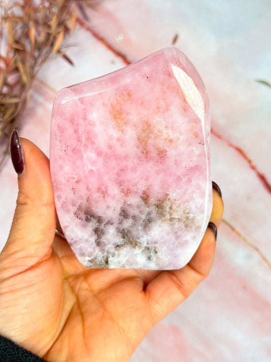 Pink Aragonite Freeform