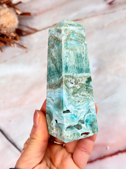 Blue Aragonite Point