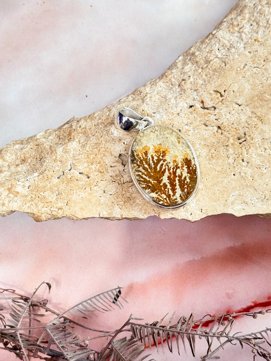 Dendritic Psilomelane Pendants