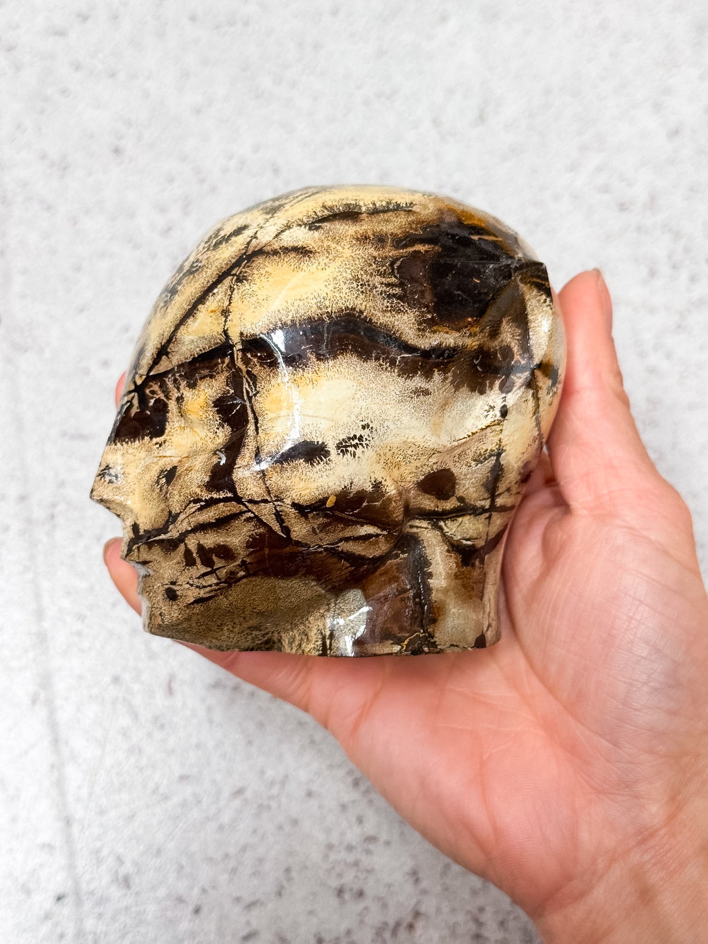 Picture Jasper Alien Head Carving