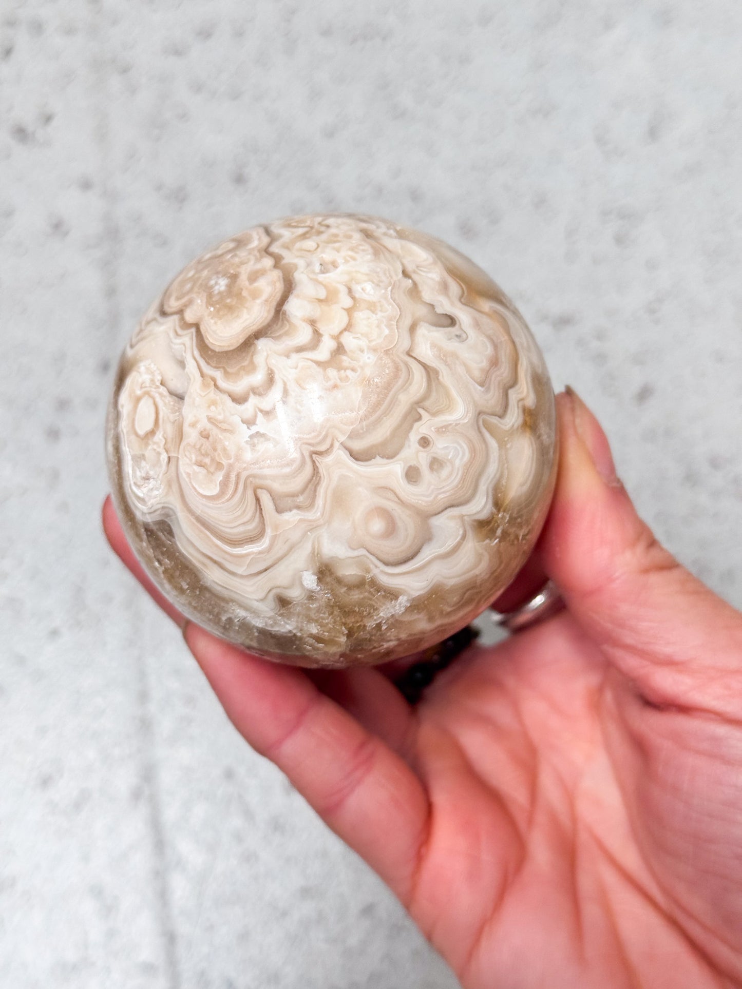 Amber Calcite Sphere