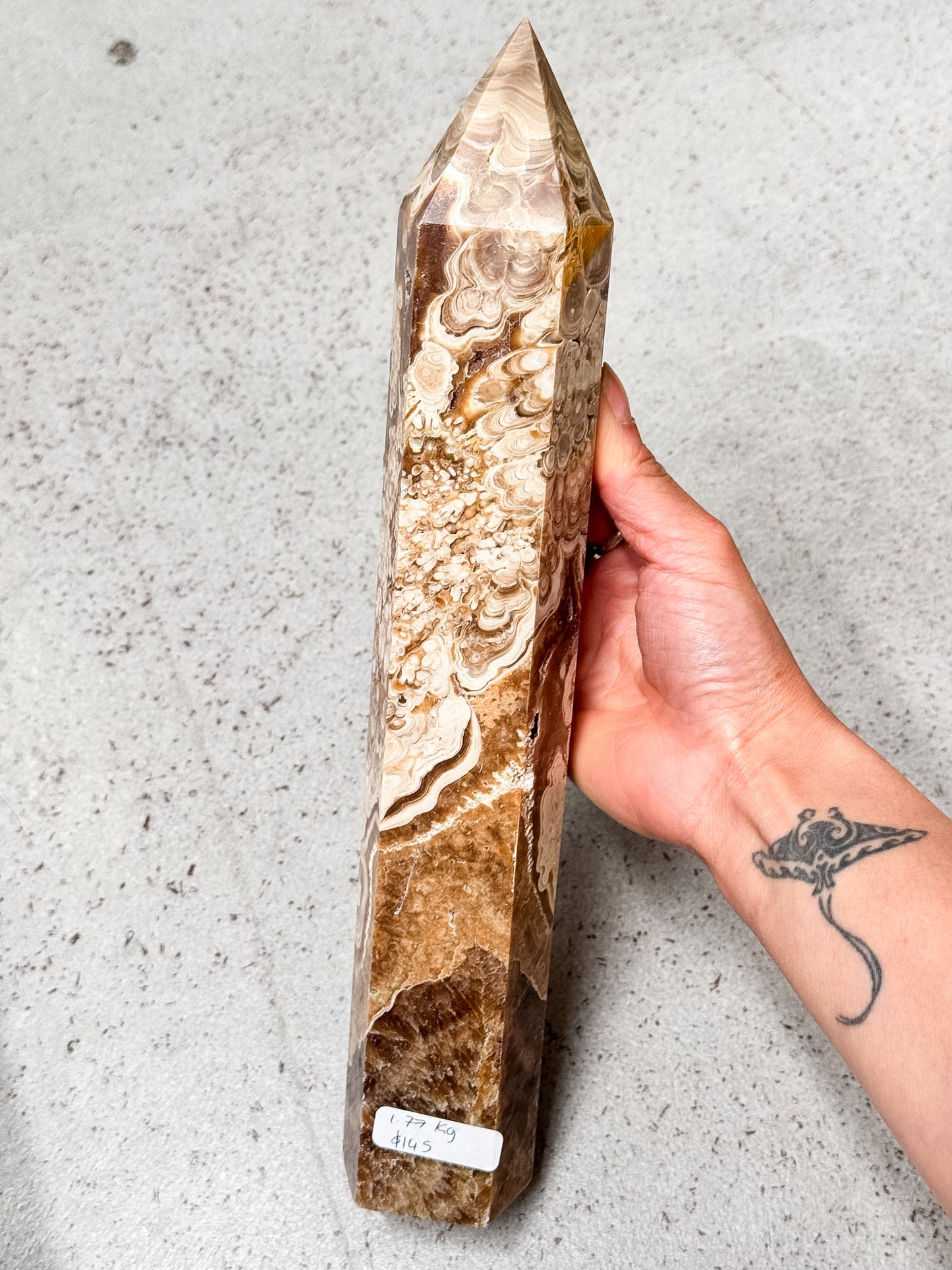 Amber Calcite Tower