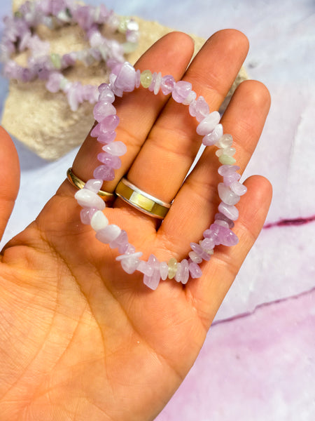 Kunzite Chip Bracelets